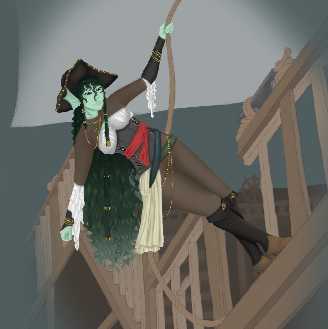 Illustration of a pirate siren